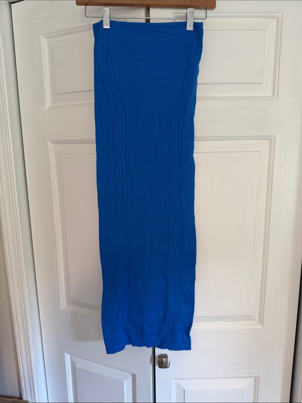 Strapless Tube Dress in Bright Blue